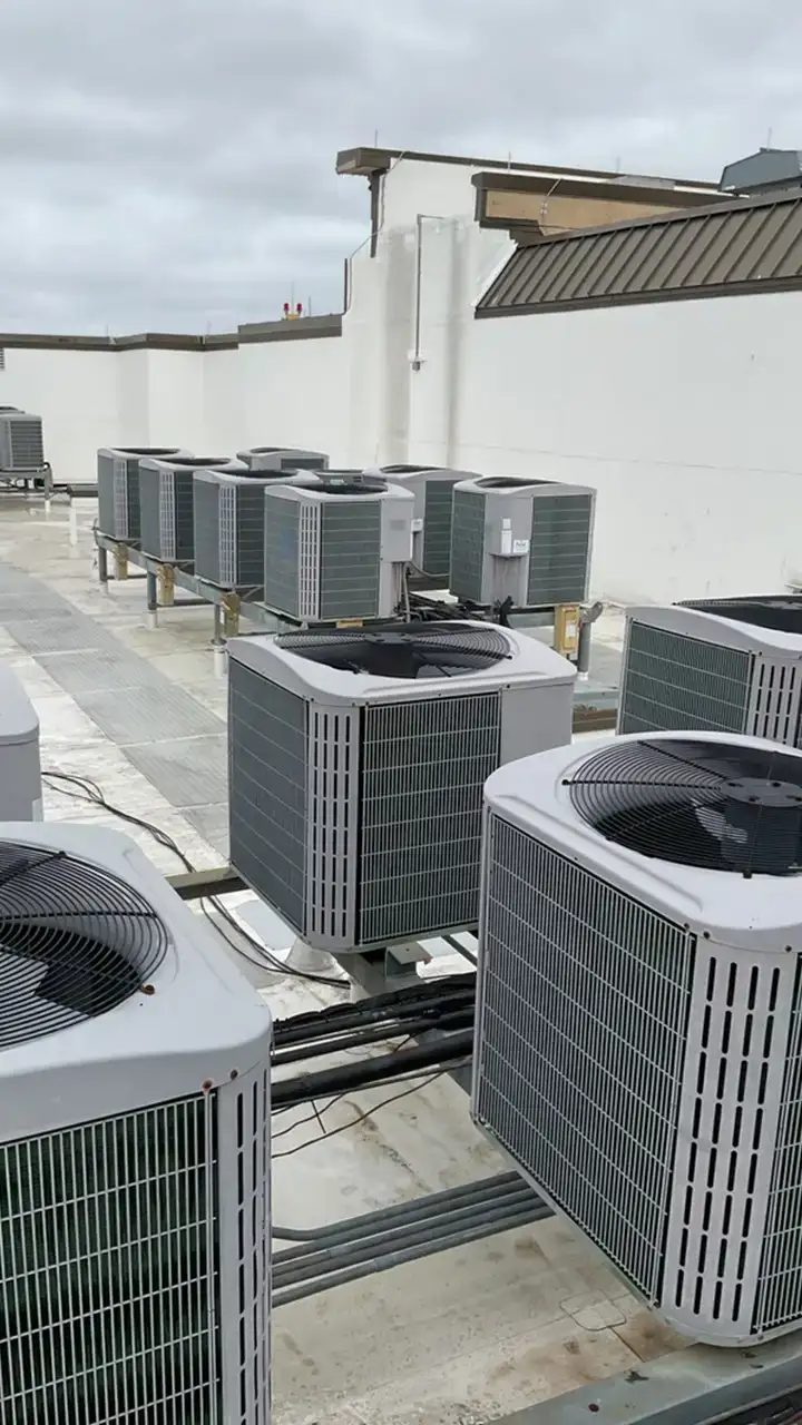 HVAC units installed on roof, photo by Daniel Gaydos | HVAC Installation | Fairhope HVAC repair